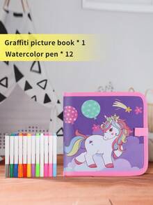 兒童可折疊黑板書 3-8歲 教育早教玩具 8面可擦拭繪畫藝術啟蒙黑板書 便攜雙面兒童塗鴉繪畫書 可折疊設計方便收納 幼兒園學習必備 返校季 感恩節 萬聖節 聖誕節 生日 兒童節禮物 派對小禮 12色水性麥克筆 - 彩色 - 查看 18