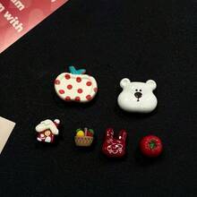 Each Set Contains 6 Or 9 Cartoon Apple Bear Fridge Magnets. These Exquisite Fridge Magnets Are Excellent Creative Gifts That Can Be Used To Decorate The Kitchen, Whiteboard, Storage Cabinet, Refrigerator, And Also For Home Decoration. - Style a - View 3
