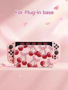 Protective Case Compatible With Switch 2nd Generation (2025), 1pc Pink Cherry Bow Pattern Protective Case, Compatible With Switch 2/Switch NS/Switch OLED/Lite, Compatible With Switch Game Console Accessories, Full Set, Storage Bag, Card Slot Dock Shell, Switch Protective Case, Best Gift Compatible With Switch Players - Multicolor - View 5