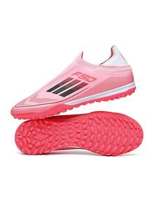 Men's Soccer Shoes & Athletic Shoes, Suitable For Artificial Turf, Unisex Indoor/Outdoor Professional Futsal Training Shoes - Pink - View 4
