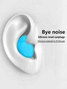 12pcs Reusable Silicone Earplugs, Waterproof, Noise-Reducing, Suitable For Swimming, Moldable, Sleep Protection - A - View 5