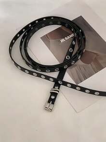 1pc Extra Long Women SBelt Street Punk Y2k Style In Black White Red Great Gift Suitable For Daily Wear Weekend And Music Festival Outfits - Multicolor - View 9