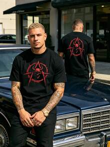 Classic All-Match Men Short Sleeve Tee Simple Daily Leisure Male Clothes - 黑色 - 查看 2