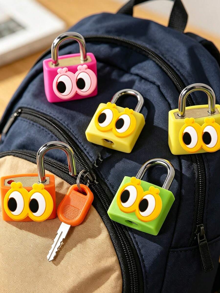 Suitcase Locks With Keys,Luggage Lock Padlock Color Plastic Small Lock,Padlock Small Padlock With Key For Luggage Lock,Gym Locker Lock, Suitcase Lock. DIY - Multicolor - View 1