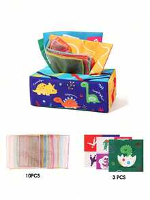 1PC Kids Tissue Pulling Toy With Rustling Sound Early Learning Toy For Color And Hand Training Great For Indoor Games And Parent-Child Time - Multicolor - View 9