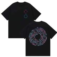 Maglietta con stampa disco Kiss All The Time per uomo e donna, moda casual, cotone, maniche corte, scollo a girocollo, abbigliamento, maglietta - nero - Visualizzare 2
