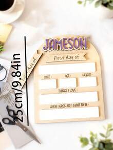 Personalized Name First Day And Last Day Of School Sign, Customized Wooden Back To School Milestone Board, Preschool Kindergarten Photo Prop, Student Keepsake Gift, Personalized Name, Customized Name, School Sign, Milestone Board, First Day Of School - C-school Opening Record Wooden Plaque - View 4