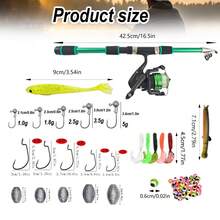 Portable Telescopic Fishing Rod, Telescopic Sea Rod, 54pcs Lure Fishing Set, Suitable For All Water Layers, Can Be Used For Freshwater And Saltwater, Fishing Gift For Men - Set 11 - View 4