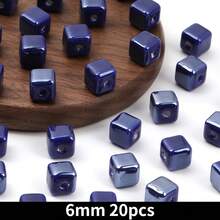 20pcs Cube Ceramic Porcelain Beads For DIY Jewelry Making Decorative Craft Square Beads For Necklaces Bracelets And Accessories Craft - 20pcs - View 37