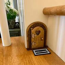 2D Flat Wooden Decorative Fantasy Home Decor Mini Mouse Door, Place In Home Corners To Add Vitality, Suitable For Home, Party, Office Decoration, Perfect Gift For Family, Friends, Colleagues - A - View 6