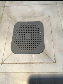 1 pieza Atrapa pelo con ventosa, adecuado para drenaje, cubierta de drenaje cuadrada de silicona, adecuada para ducha, previene obstrucción del fregadero, filtro de ventilación de drenaje de piso, adecuado para baño, bañera y cocina, suministros de baño, decoración de baño del hogar, decoración de otoño, temporada de regreso a la escuela - Multicolor - Ver 7