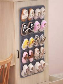 1pc Baby Shoe Storage Rack, Children's Multi-Layer Hanging Shoe Box Organizer, Wall-Mounted Space-Saving Home Shoe Cabinet Organizer - Multicolor - View 5