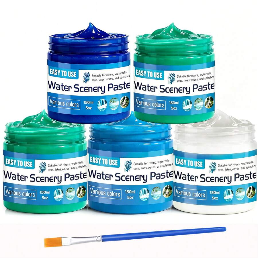 150ml Realistic Water Effect Gel - Heavy Duty Plastic Hydrogel, Suitable For Scene Models, Miniature Models, Scale Models - Suitable For Rivers, Oceans, Lakes, Static Scenes - Suitable For Wargaming, Dollhouses, Aquarium Models - 150ml - View 1