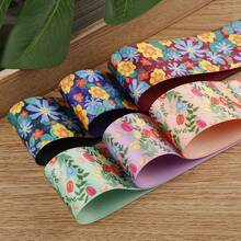 Ruban imprimé DIY nœud accessoires pour cheveux vêtements chaussures chapeaux boîte cadeau décoration florale ruban - multicolore - Voir 4