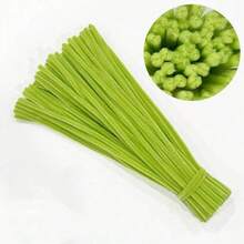 50/100/250PCS Pipe Cleaner Craft, Green Pipe Cleaner, Chenille Dry Various Stick Bulk Pipe Cleaner Craft Supplies, Used For Creative Craft Projects - Green - View 25