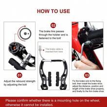 Complete Bicycle V Brake Calipers For Mountain Bike – Aluminum Alloy Brake Calipers, Levers, Cables And Mounting Tools - Multicolor - View 5