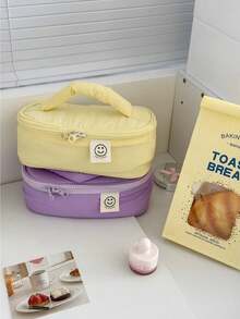 Dopamine Smiling Face Korean Style Minimalist New Colorful Handheld Makeup Bag Fresh Niche Student Universal Storage Bag - Multicolor - View 5