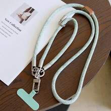 1入可拆卸式 3合1手機掛繩，可斜背/掛頸/手腕，高端戶外多功能防丟編織式可拆卸手腕繩，便攜式手機鍊肩背帶，堅固耐用附贈掛夾 - 彩色 - 查看 7