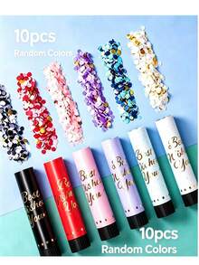 1/5/10 Pcs Colorful Confetti Poppers, Hand-Twist Rotating Confetti Tubes, Photo Props For Gender Reveal Party, Birthday Decoration, Party Gifts, Gathering Atmosphere, Room Decor, Home Decoration - View 14