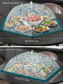 1pc Foldable Food Cover, Dust & Fly Proof Meal Tent For Table, Rectangular Kitchen Food Protector Mesh - Multicolor - View 14