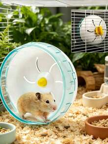 1pc/2pcs Silent Durable Hamster Wheel, Cute Small Pet Exercise Toy - Multicolor - View 3