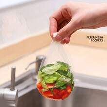 30/100pcs Disposable High Elasticity Anti-Clogging Kitchen Sink Strainer Filter Mesh, Home Vegetable Washing Basin Residue Collection Bag, Suitable For Food Waste - Easy To Use, Perfect For Daily Kitchen Cleaning, Essential Universal Kitchen Small Item - Filter - View 9
