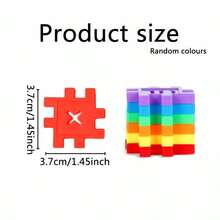 65pcs/120pcs Building Blocks Set, Numbered Puzzle Blocks Combination, Classic Early Education Toy For Children, Multiple Colors, With Shape Diagrams, Perfect For Family Parent-Child Interaction, Birthday Gift And Holiday Small Gift, Suitable For Children 3 Years And Above, Non-Electric - Multicolor - View 3