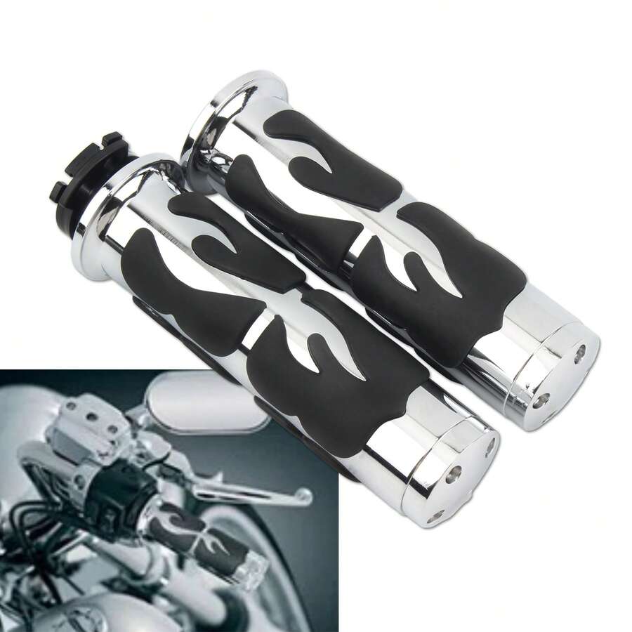 25mm 1" 摩托車手把握把 定製手把 巡航車適用於 XL Dyna FXDB FXDWG FXST Touring 摩托車騎士配件 - A - 查看 1