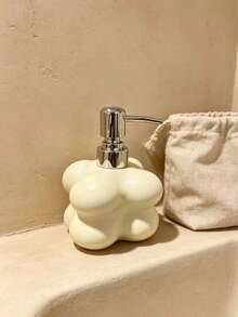 Cream Cloud Liquid Soap Dispenser With Pump, Decorative Resin Hand Wash Bottle, Multipurpose Lotion Container For Bathroom, Kitchen, Guest Restroom & Boutique Spa, Home Tabletop Decor Accessory - Classic - View 8