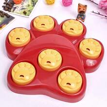 Interactive Dog Puzzle Toy Slow Feeder Bowl, Foraging Treat Dispensing Dog Enrichment Toy, Anti-Gulping Slow Eating Pet Bowl For Puppy Small Medium Dogs - 紅色 - 查看 5