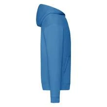 Fruit Of The Loom Mens Hooded Zip Sweatshirt Front Pouch Pockets 5szs - Azure Blue - View 2