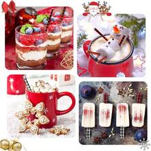 Waline pajitas de Navidad u2013 Pajitas de papel desechables en blanco, rojo, negro bfalo a cuadros para da festivo, bodas, cumpleaos, fiestas de campo - Blanco - Ver 4