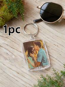 1/3/5Pcs Personalized Photo Keychain, Custom Picture Keyring, Perfect Father's Day Gift For Dad, Family Memorial Keepsake For Birthday & Anniversary. - Multicolor - View 11