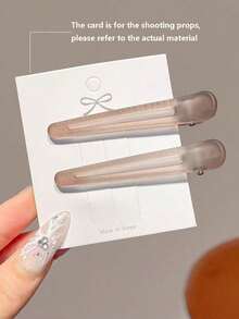 10pcs/2pcs Ladies Cute Street-Style Fashion Simple Convenient Y2K 2.56inch Pink/Transparent/Yellow/Brown/Gray Hollow Clip Hair Accessories, Suitable For Women Daily Hairstyle Use In Beauty Salon, Clips Hair Pins Claws Hairclips, School Stuff, Pink Hair Clips, Valentines Accessories, Head Accessories, Hairpin - Multicolor - View 6