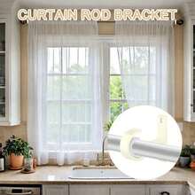 Curtain Rod Bracket, 2 Pack Heavy Duty Curtain Rod Holders White Wall Installation Single Curtain Rod Brackets Holders Hooks Hanger Supports Fit 1 To 1.2 Inch Drapes Rod - 2pcs - View 6