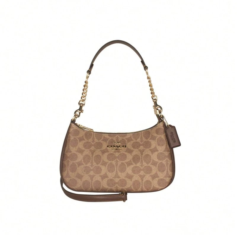 Coach Teri Printed Women's Shoulder Handbag CV933IMXHE - Khaki Color-blocked CV933IMXHE - View 1