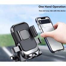 360 Degree Rotating Shockproof Motorcycle Phone Holder, 6-Claw Secure Bicycle Electric Scooter Phone Mount - Black - View 6