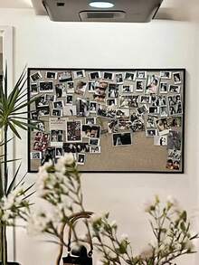 1pc Drill-Free Installation Decorative Photo Wall Message Board, Living Room Wall Decor, Felt Wall Sticker - Suitable For Home And Office Entrance, Can Be Used For Family Photo Album Display And Wall Decoration, Easy To Assemble - A - View 3