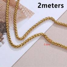 2m Fashion Stainless Steel O-Chain Round Circle Chain Lip Chain Cross Bead Chain For DIY Handmade Necklace Bracelet Jewelry Accessories - Chain - View 15