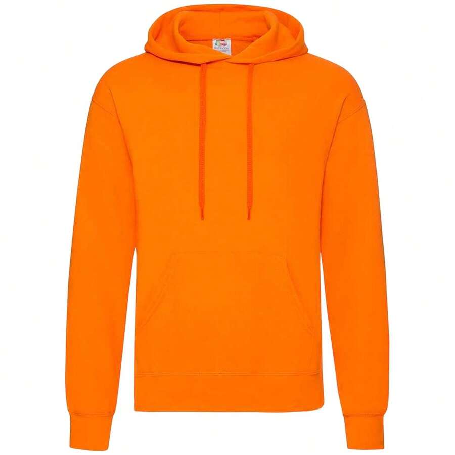 Fruit Of The Loom Unisex Adults Classic Hooded Sweatshirt - Orange - View 1