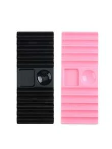 Multi-Purpose Nail Art Holder & Pen Stand Dual Form Mold Base With Brush Storage Shelf, Plastic Stand For Nail Extension Molds, Brushes & Nail Care Tools, Perfect For Salon, Nail Technician & Home DIY Workspace - Multicolor - View 13