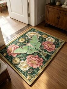 1pc Koi Pond Pattern Runner Rug, Hallway Long Carpet, Area Rug, Small Rug, Mat, Home Decor, Living Room Area Rug, Living Room Home Decor, Room Decor, Washable Rug, Graduation Gift - Butterfly Flowers - View 2