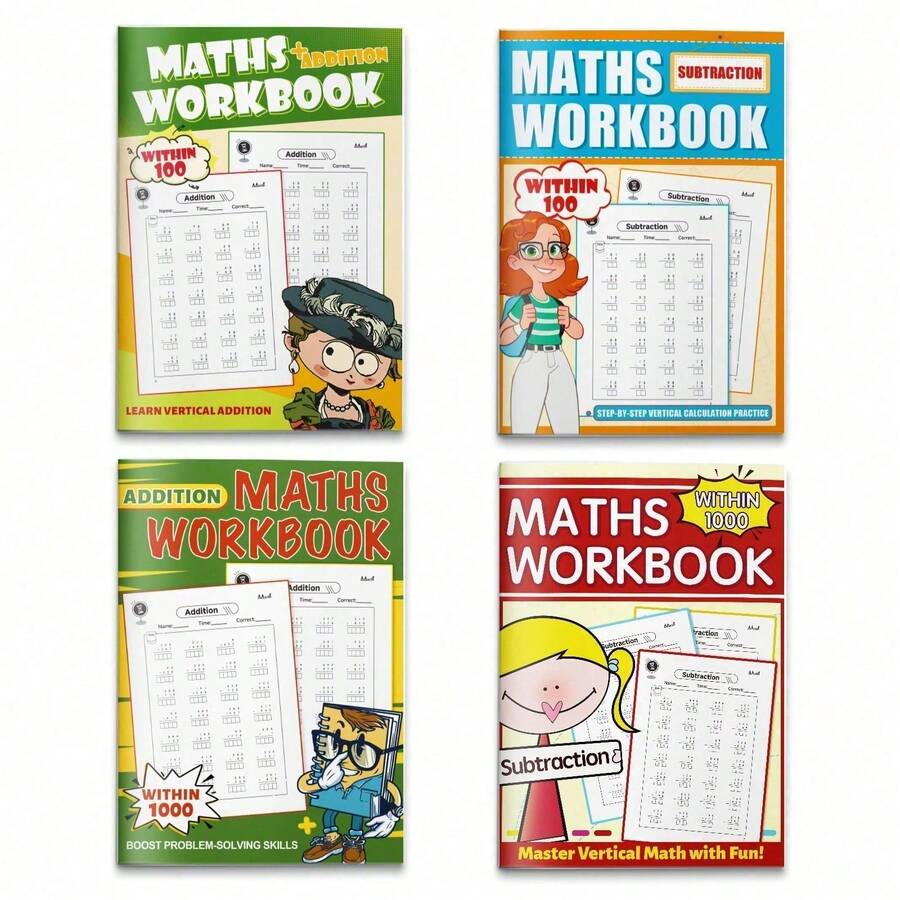 Math Workbook, Includes Basic Addition And Subtraction Operation Training, Selected Calculation Problems, Improves Calculation Speed And Accuracy, Develops Logical Thinking Ability, Suitable For Basic Math Consolidation Training - Math Workbook - View 1