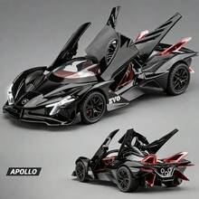 2026新款科技風超級跑車 - 超跑合金仿真車身 - 剪刀門 - 附展示底座，適合車迷收藏、房間桌面裝飾、客廳裝飾、禮物 - 彩色 - 查看 2