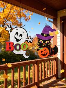 16pcs/Set Halloween Felt Ornaments And Decorations, Party Door And Window Wall Decorations, Patio Decorations, Festive Decorations, And Holiday Atmosphere Items. - A - View 5