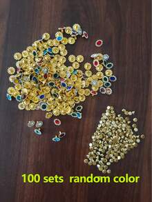 30/100 Sets 11mm Rhinestone Rivets, Including Colorful Sunflower Rivets, Suitable For Handmade Repair, Decorative Beading And Jewelry Making - C - View 13