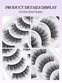 MAANGE 10 Pairs CC Curl Natural Cartoon Faux Mink Strip False Eyelashes, Dramatic Anime Cat Eye Lashes, Sexy Eyelash Extensions, Soft Natural Look, Suitable For Travel, Work, Party, Exquisite Gift For Women - Multicolor - View 9