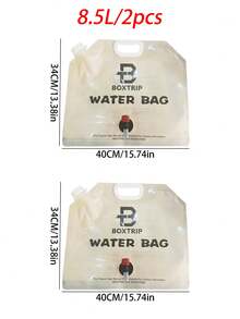 1個/2個/8.5L 可折疊便攜式戶外露營水袋附閥門，儲水袋，緊急水瓶儲存，男女通用，餐前準備，適用於露營、旅行、徒步、野餐、燒烤、緊急備用，戶外必需配件，廚房小工具 - 彩色 - 查看 11