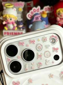 1pc French Ballet Style Embossed Sticker, Suitable For Phone Lens, CCD Camera, Earphone DIY Decoration. Adult 3C Digital Decoration Sticker, Hand Lens Decoration Sticker - 1pc Sy-052 - View 3