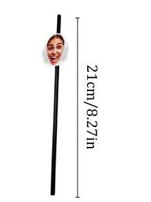 Customized Personalized Party Straws, Teacher's Day, Wedding Season, Graduation Party, Bachelorette Party Straws, Birthday Party Gifts, Personalized Decorations, Customized Face Paper, Face Photo Stickers, Suitable For Birthday, Wedding, Holiday, Celebration Party, Creative Decoration, Surprise Gift, Holiday Party Essentials - Multicolor - View 10